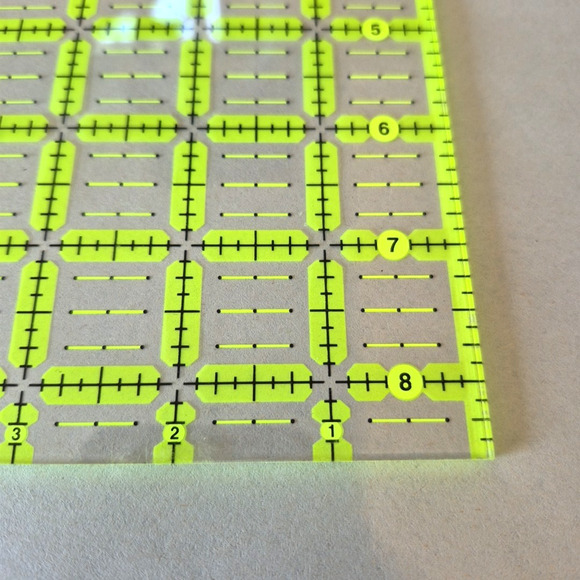 Omnigrip by Omnigrid #RN85 Acyrlic Ruler 8 1/2" x 8 1/2" Sewing Quilting Craft - Picture 3 of 6